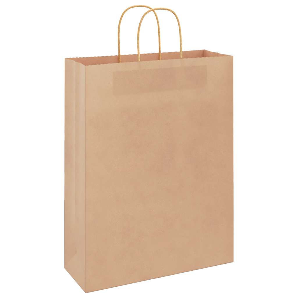 Papieren zakken 50 st met hengsels 32x12x42 cm bruin is nu te koop bij PeponiXL, paradijselijk wonen!