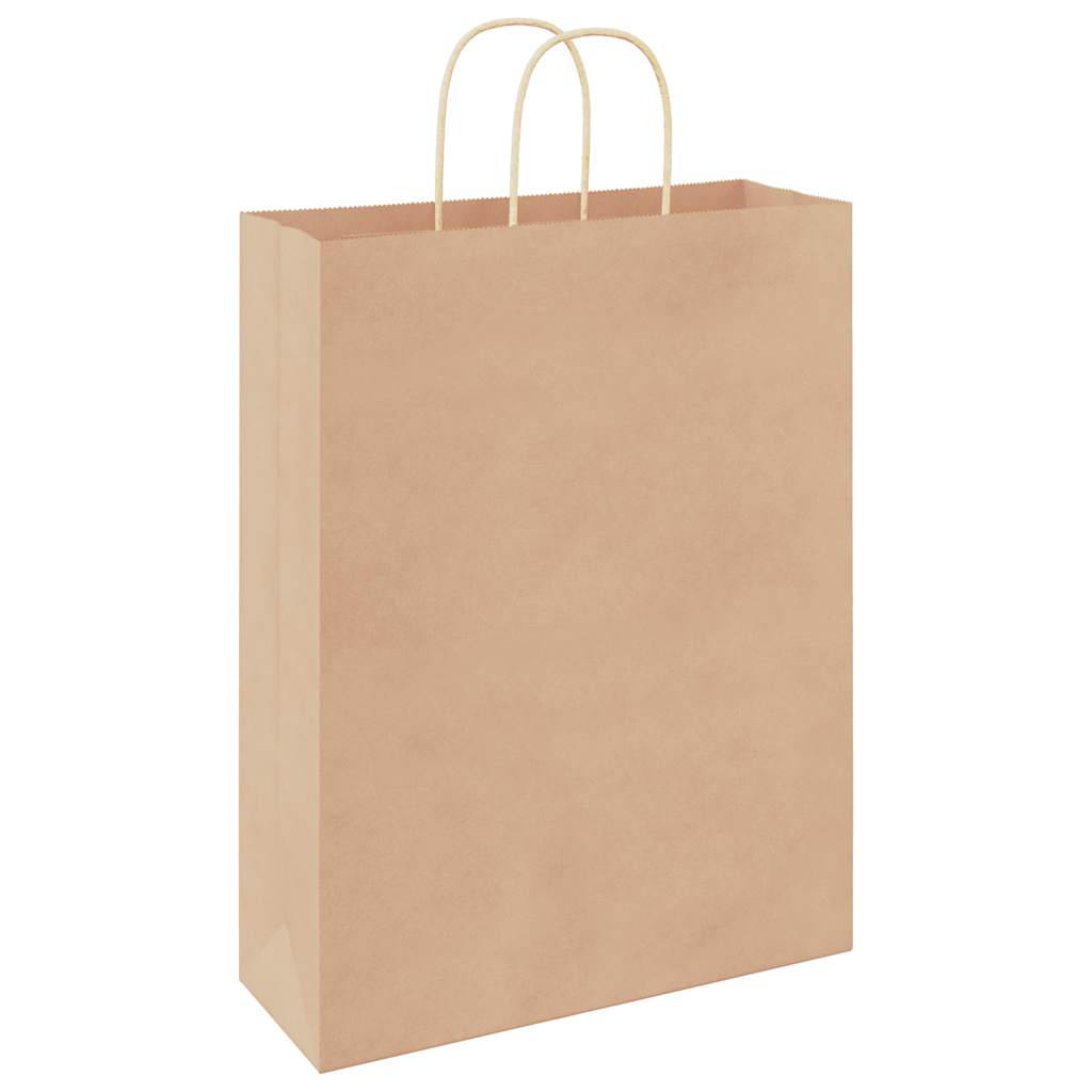 Papieren zakken 50 st met hengsels 32x12x42 cm bruin is nu te koop bij PeponiXL, paradijselijk wonen!