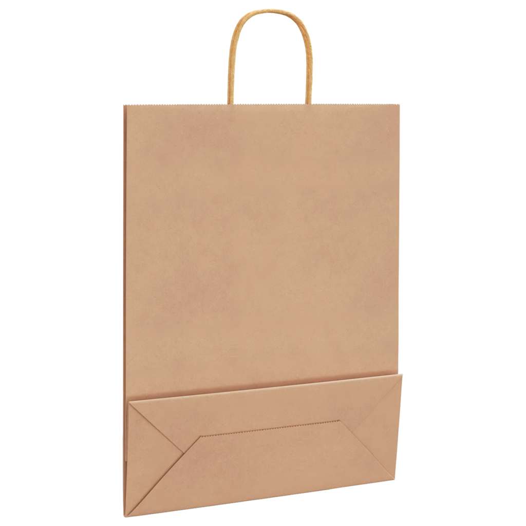 Papieren zakken 50 st met hengsels 32x12x42 cm bruin is nu te koop bij PeponiXL, paradijselijk wonen!