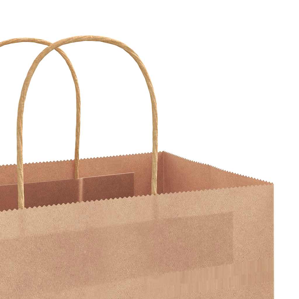 Papieren zakken 50 st met hengsels 32x12x42 cm bruin is nu te koop bij PeponiXL, paradijselijk wonen!