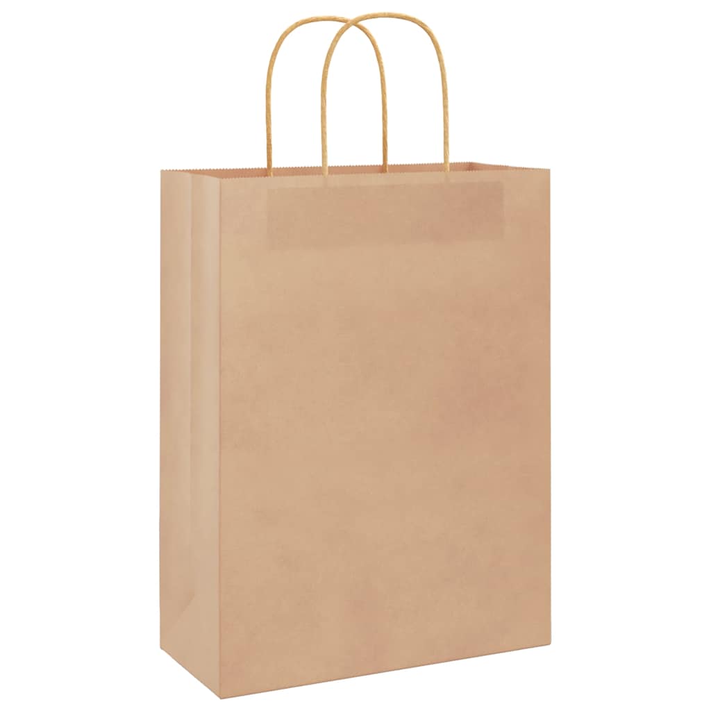 Papieren zakken 250 st met hengsels 26x12x35 cm bruin is nu te koop bij PeponiXL, paradijselijk wonen!