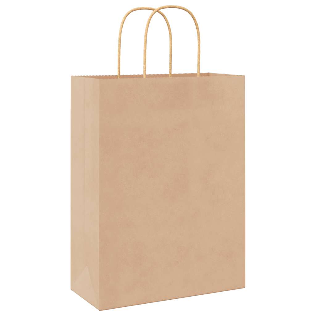 Papieren zakken 250 st met hengsels 26x12x35 cm bruin is nu te koop bij PeponiXL, paradijselijk wonen!