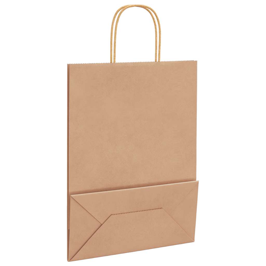 Papieren zakken 250 st met hengsels 26x12x35 cm bruin is nu te koop bij PeponiXL, paradijselijk wonen!