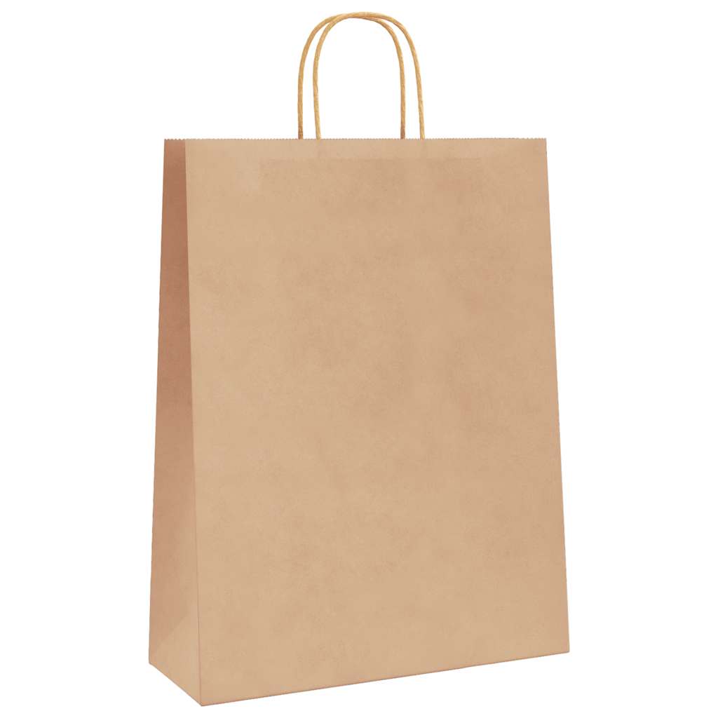 Papieren zakken 250 st met hengsels 32x12x42 cm bruin is nu te koop bij PeponiXL, paradijselijk wonen!