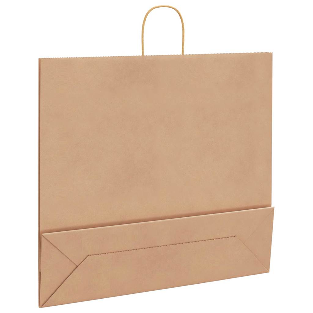 Papieren zakken 250 st met hengsels 54x15x49 cm bruin is nu te koop bij PeponiXL, paradijselijk wonen!