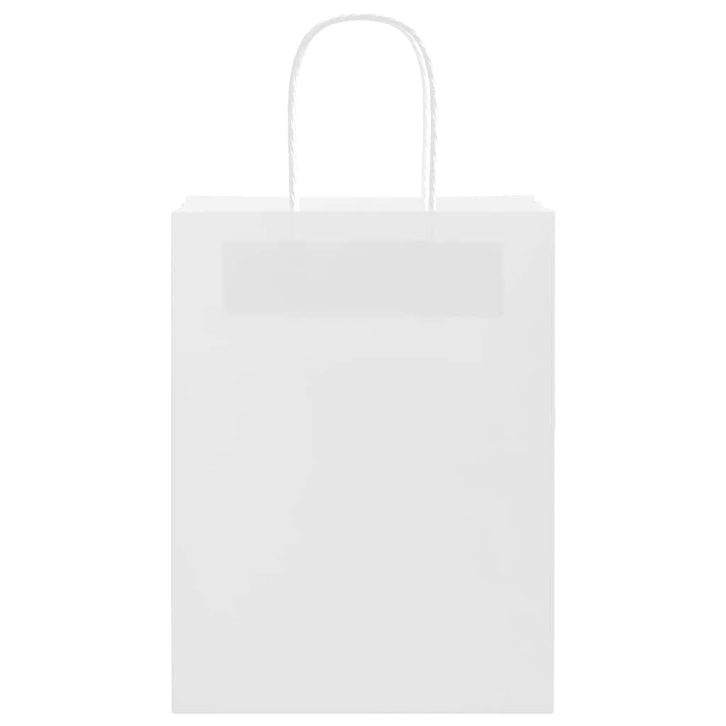 Papieren zakjes 50 st met hengsels 21x11x28 cm wit is nu te koop bij PeponiXL, paradijselijk wonen!