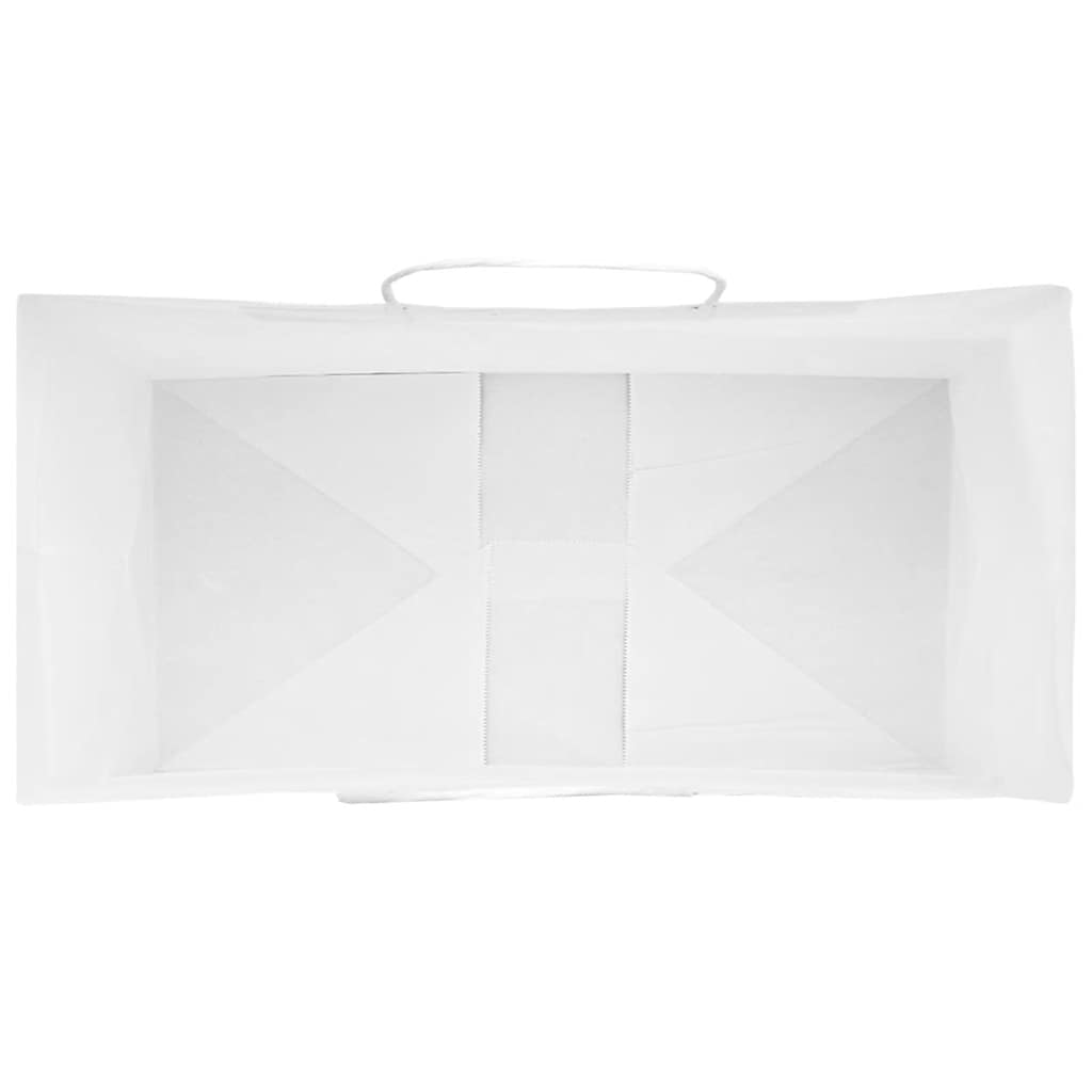 Papieren zakjes 50 st met hengsels 21x11x28 cm wit is nu te koop bij PeponiXL, paradijselijk wonen!