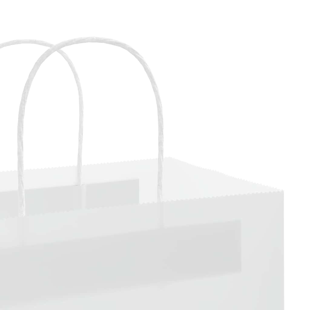 Papieren zakjes 50 st met hengsels 21x11x28 cm wit is nu te koop bij PeponiXL, paradijselijk wonen!