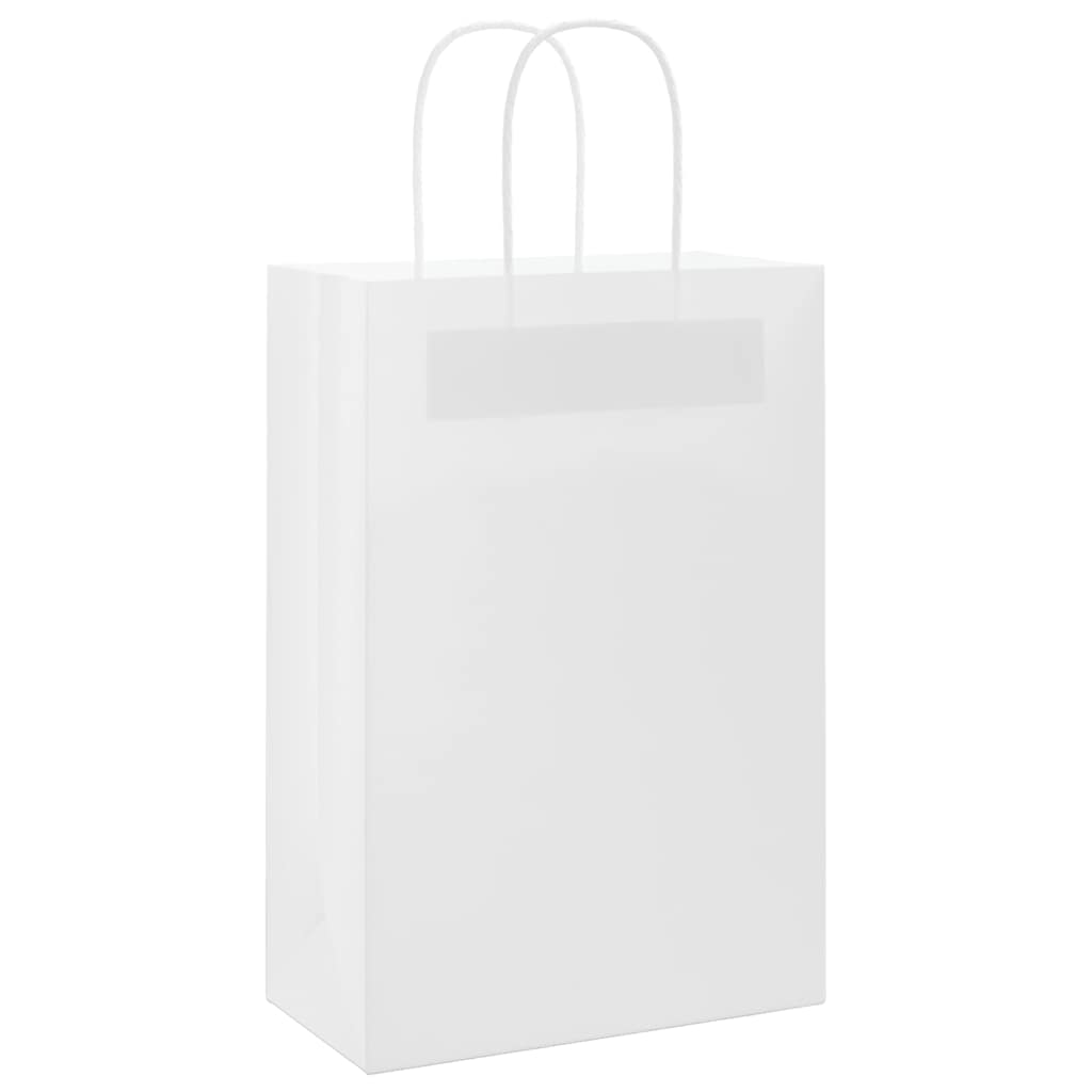 Papieren zakjes 50 st met hengsels 21x11x31 cm wit is nu te koop bij PeponiXL, paradijselijk wonen!