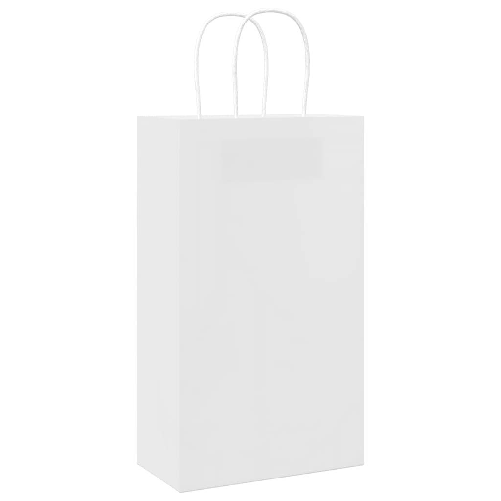 Papieren zakken 50 st met hengsels 21x11x36 cm wit is nu te koop bij PeponiXL, paradijselijk wonen!