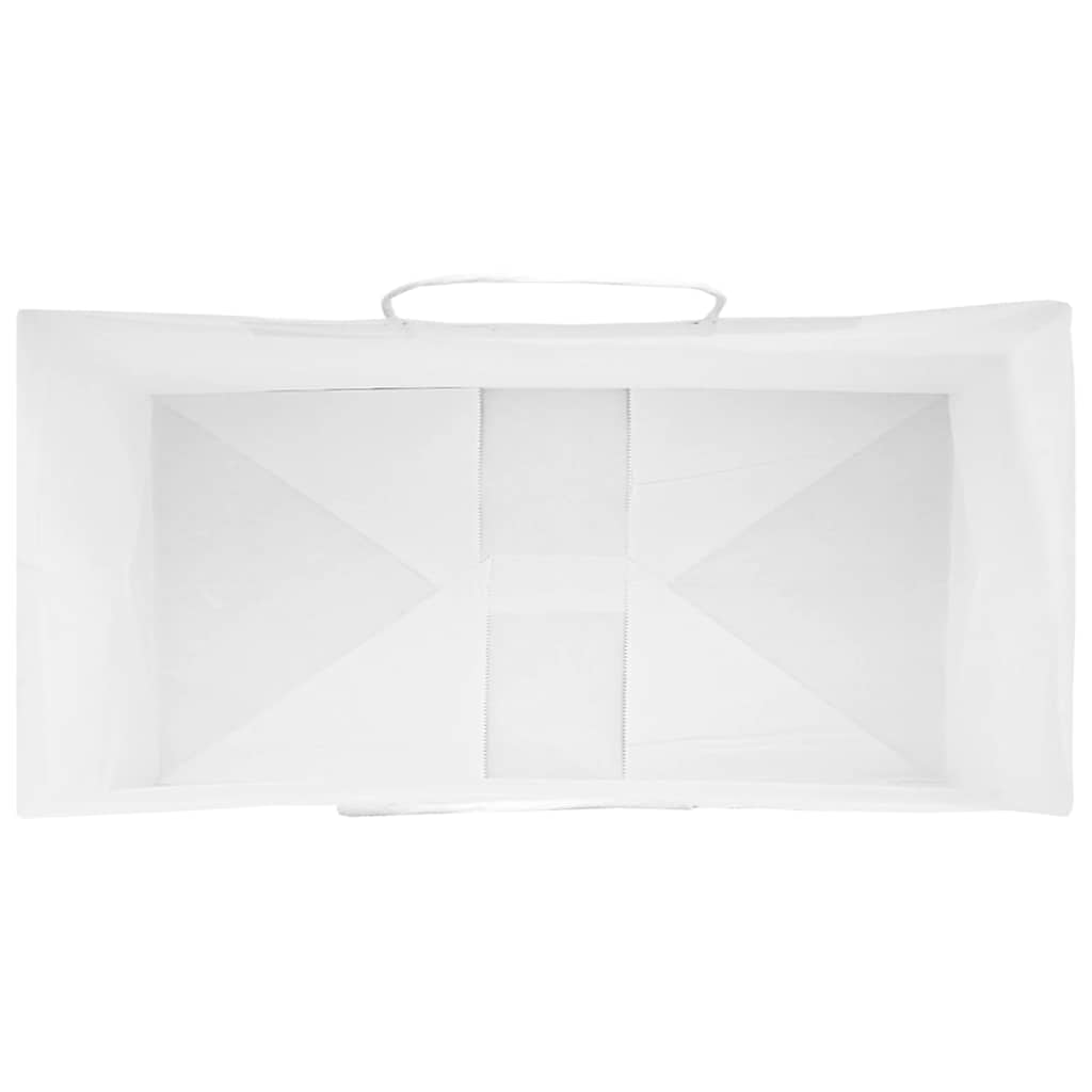Papieren zakken 50 st met hengsels 21x11x36 cm wit is nu te koop bij PeponiXL, paradijselijk wonen!