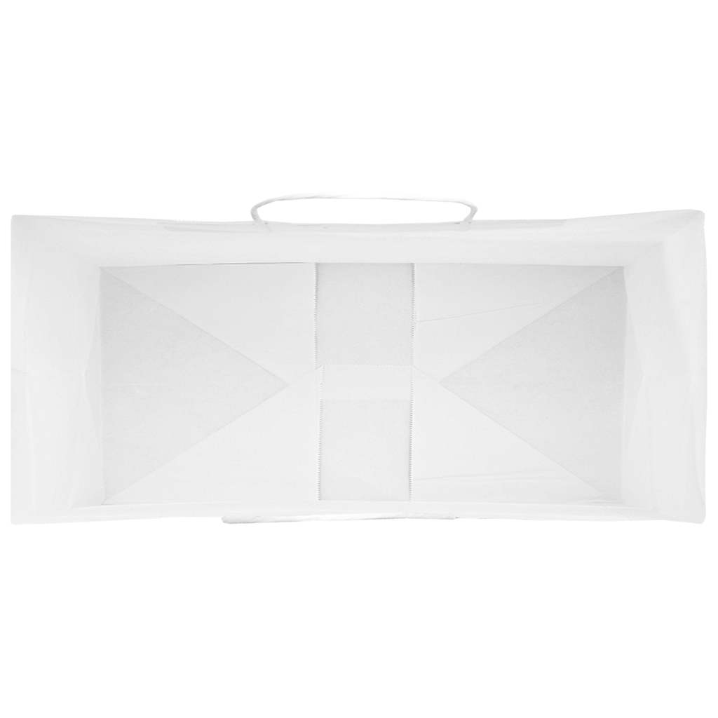Papieren zakken 50 st met hengsels 26x12x35 cm wit is nu te koop bij PeponiXL, paradijselijk wonen!