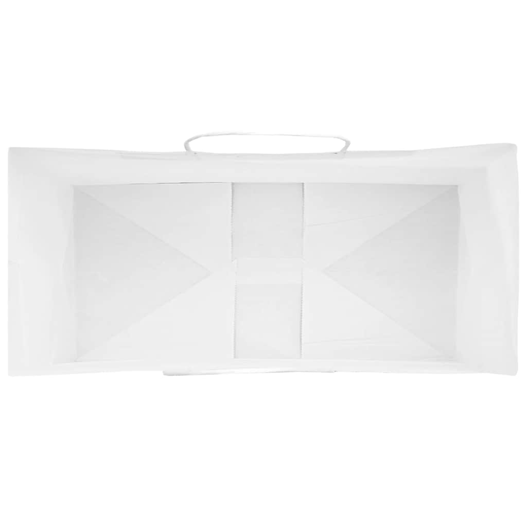 Papieren zakken 250 st met hengsels 18x8x22 cm wit is nu te koop bij PeponiXL, paradijselijk wonen!