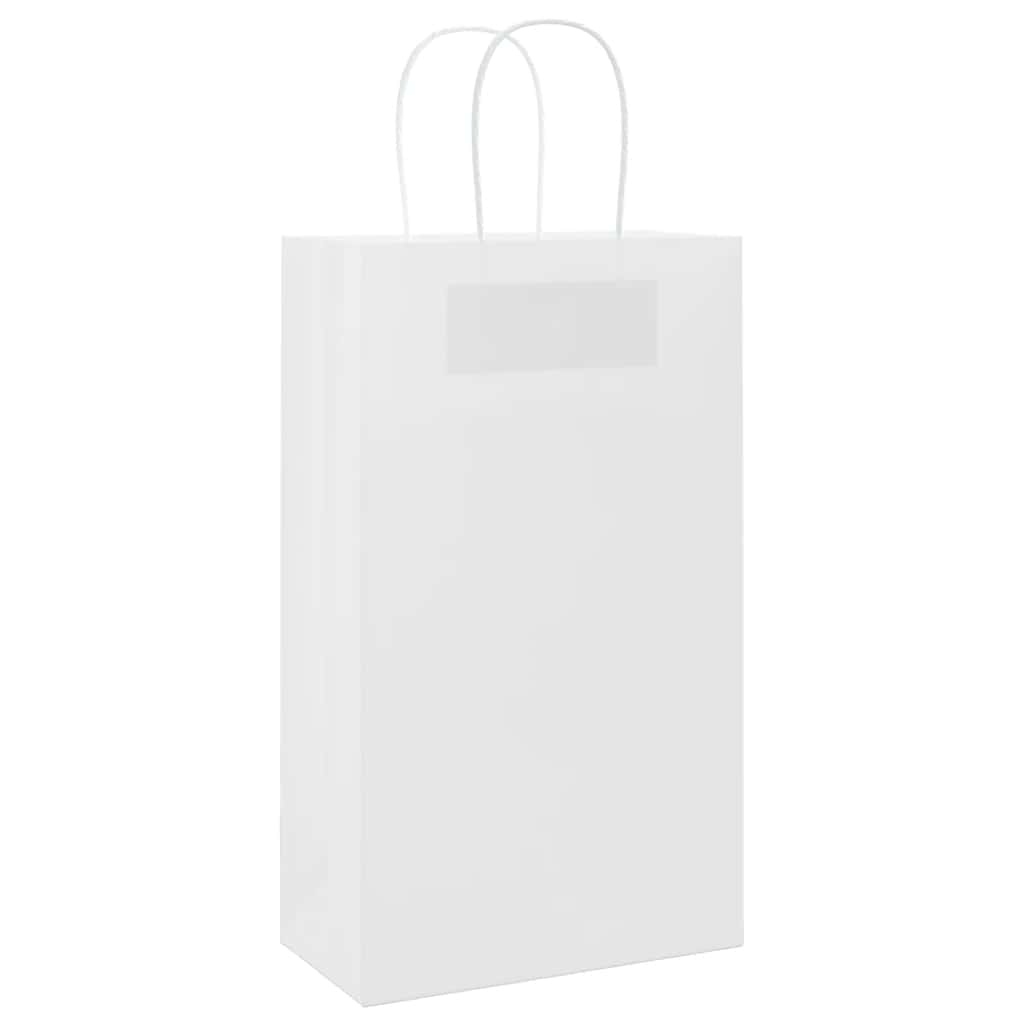 Papieren zakken 250 st met hengsels 21x11x36 cm wit is nu te koop bij PeponiXL, paradijselijk wonen!