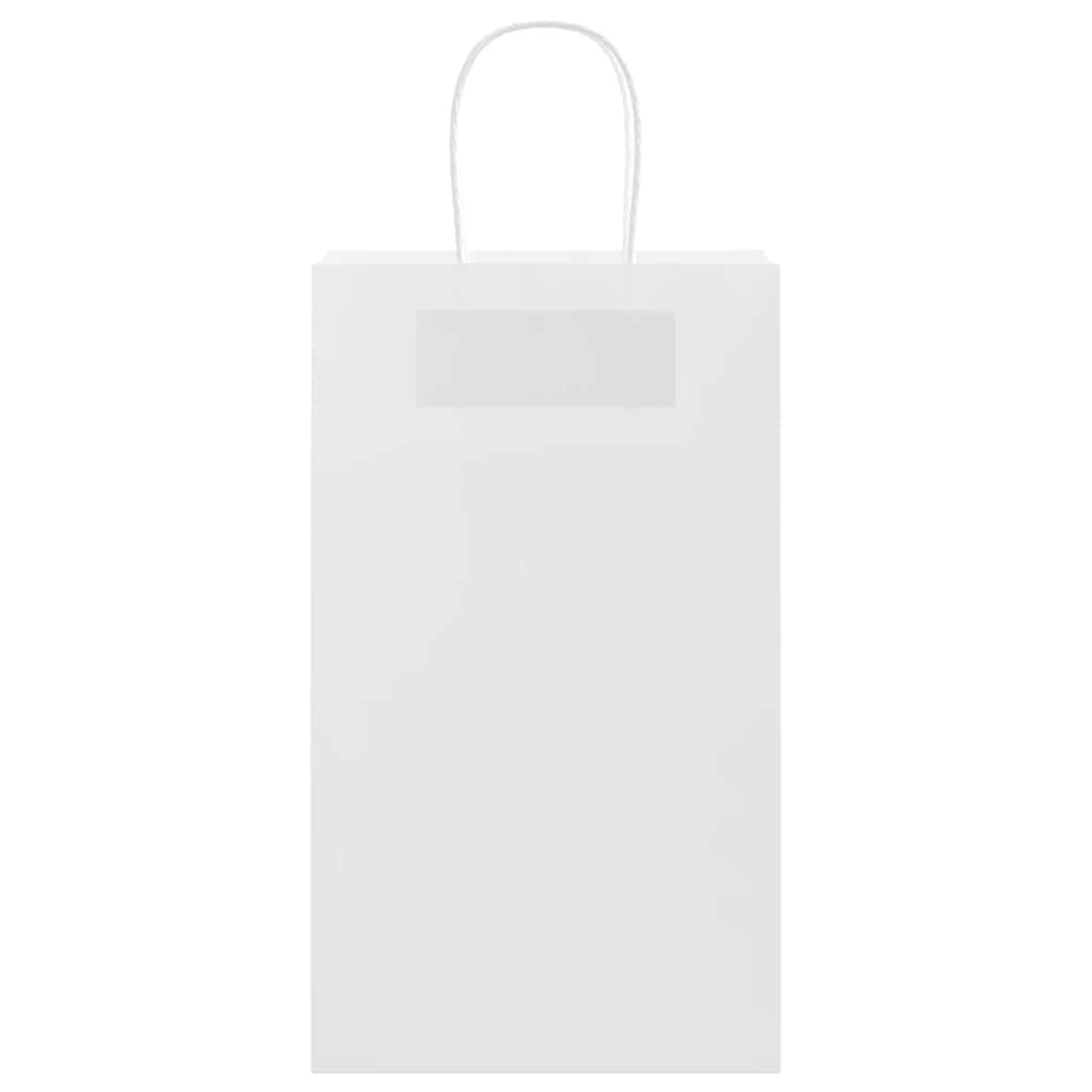 Papieren zakken 250 st met hengsels 21x11x36 cm wit is nu te koop bij PeponiXL, paradijselijk wonen!