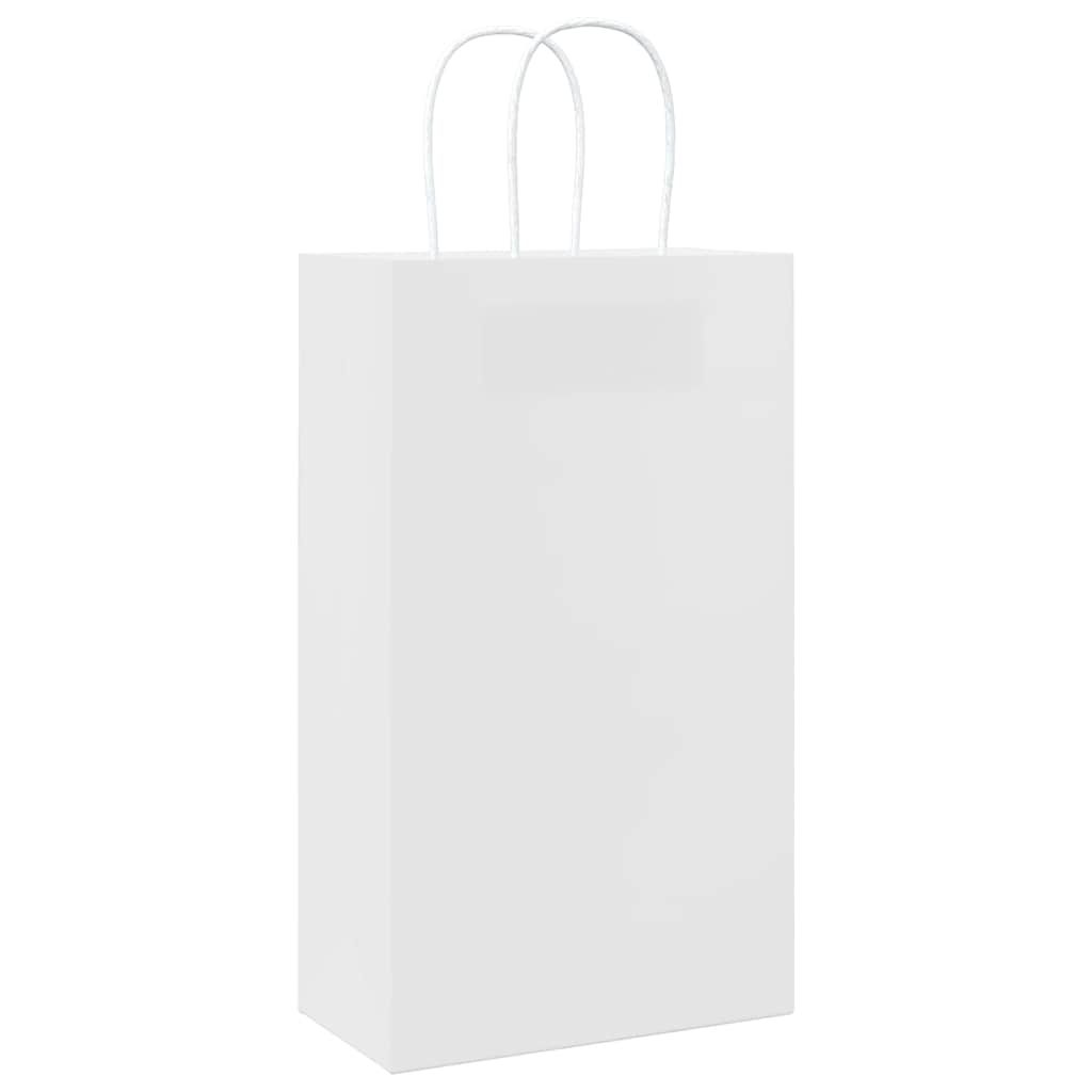 Papieren zakken 250 st met hengsels 21x11x36 cm wit is nu te koop bij PeponiXL, paradijselijk wonen!