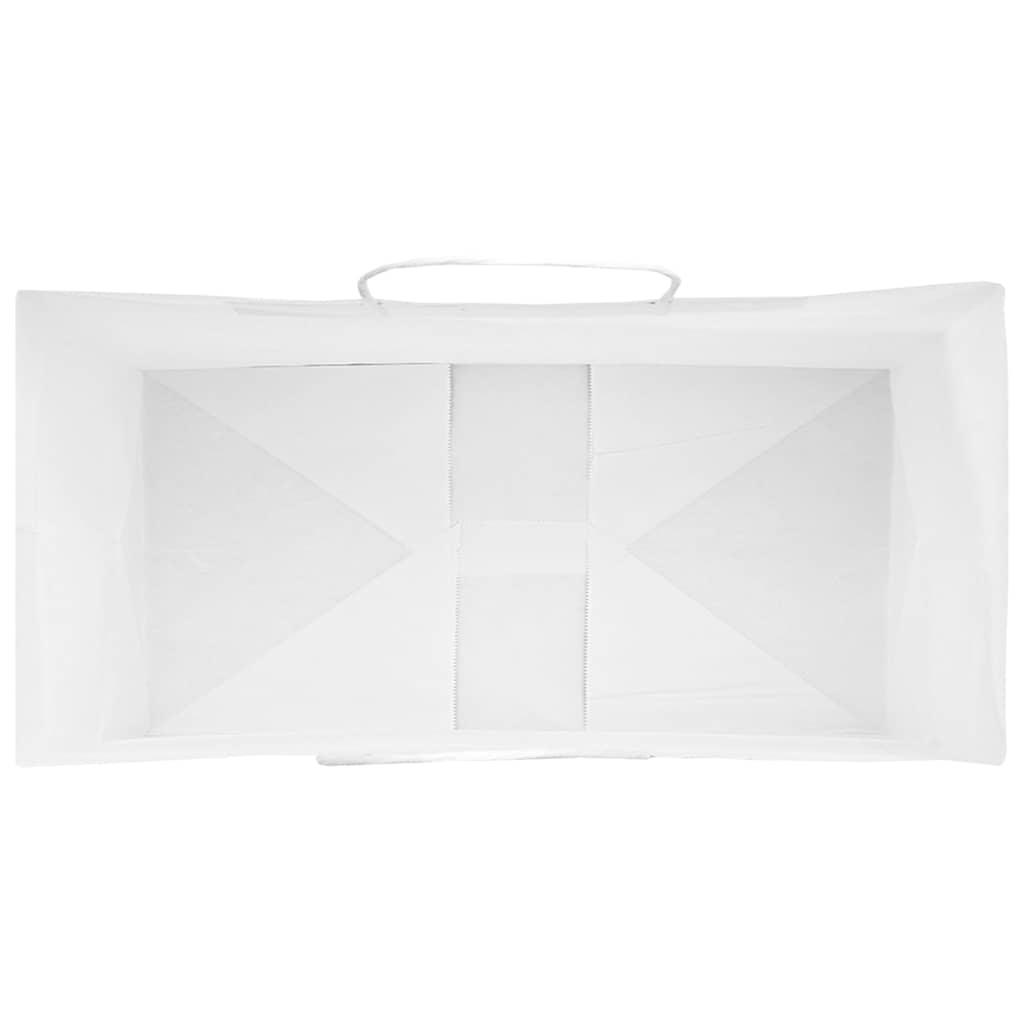 Papieren zakken 250 st met hengsels 21x11x36 cm wit is nu te koop bij PeponiXL, paradijselijk wonen!