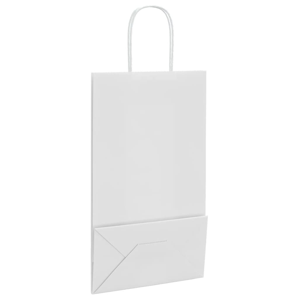 Papieren zakken 250 st met hengsels 21x11x36 cm wit is nu te koop bij PeponiXL, paradijselijk wonen!