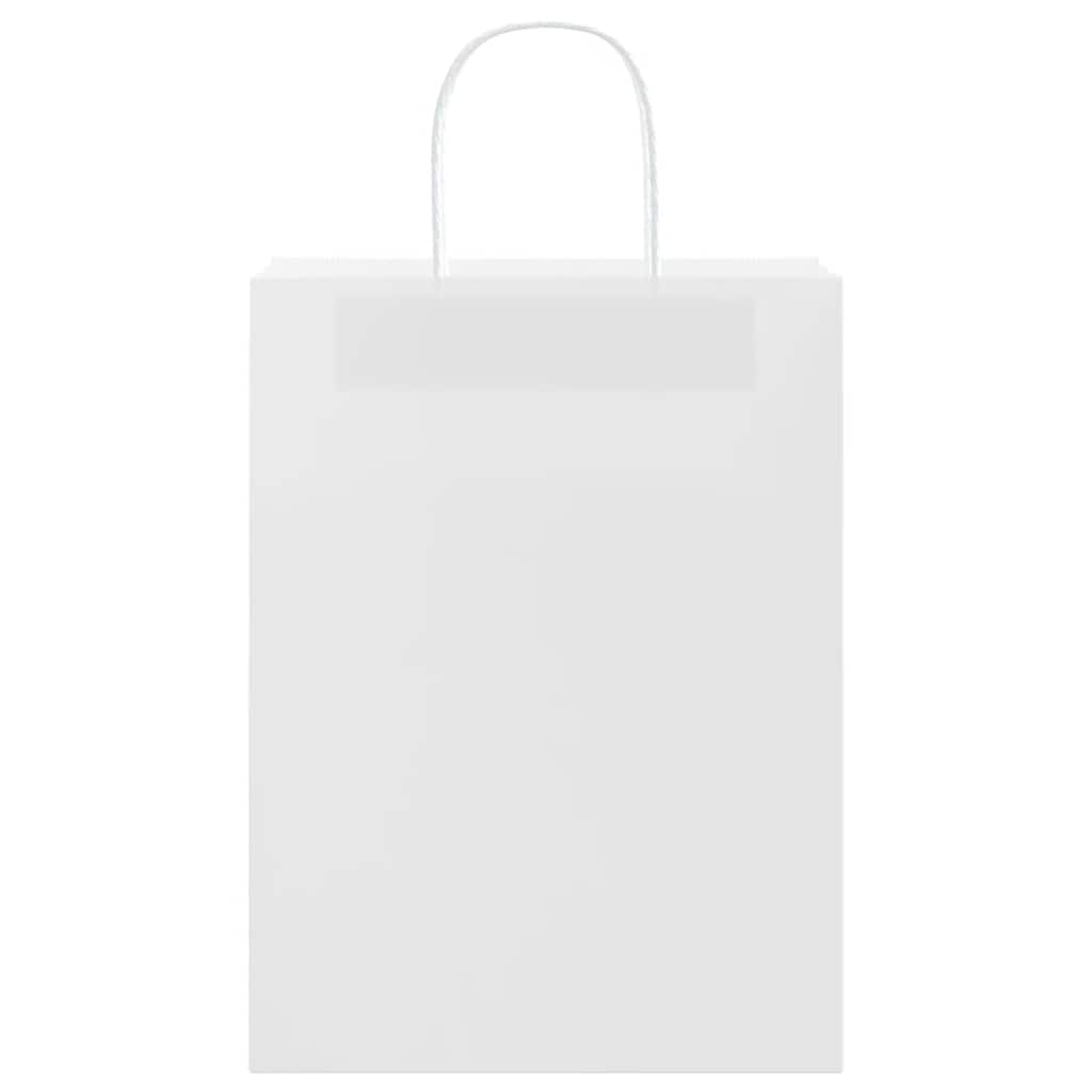 Papieren zakken 250 st met hengsels 26x12x35 cm wit is nu te koop bij PeponiXL, paradijselijk wonen!