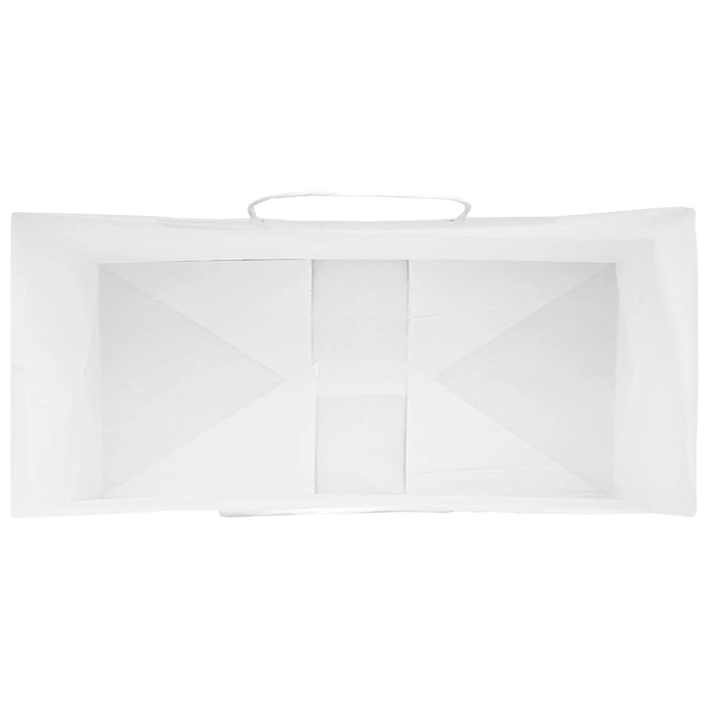 Papieren zakken 250 st met hengsels 26x12x35 cm wit is nu te koop bij PeponiXL, paradijselijk wonen!