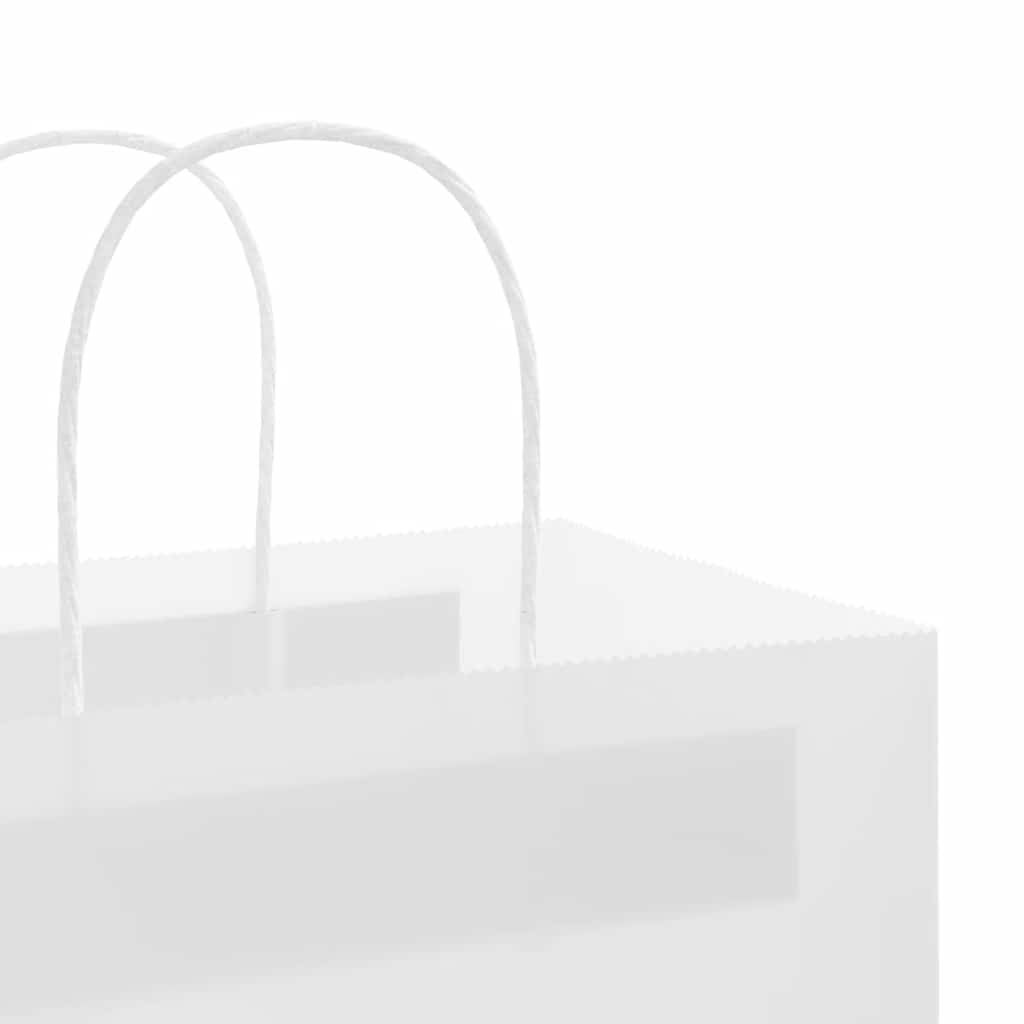 Papieren zakken 250 st met hengsels 26x12x35 cm wit is nu te koop bij PeponiXL, paradijselijk wonen!