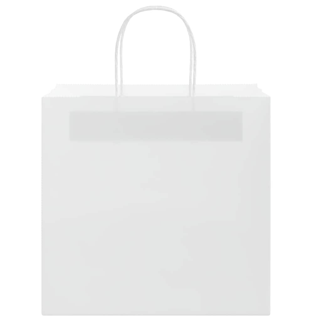 Papieren zakken 250 st met hengsels 26x17x25 cm wit is nu te koop bij PeponiXL, paradijselijk wonen!