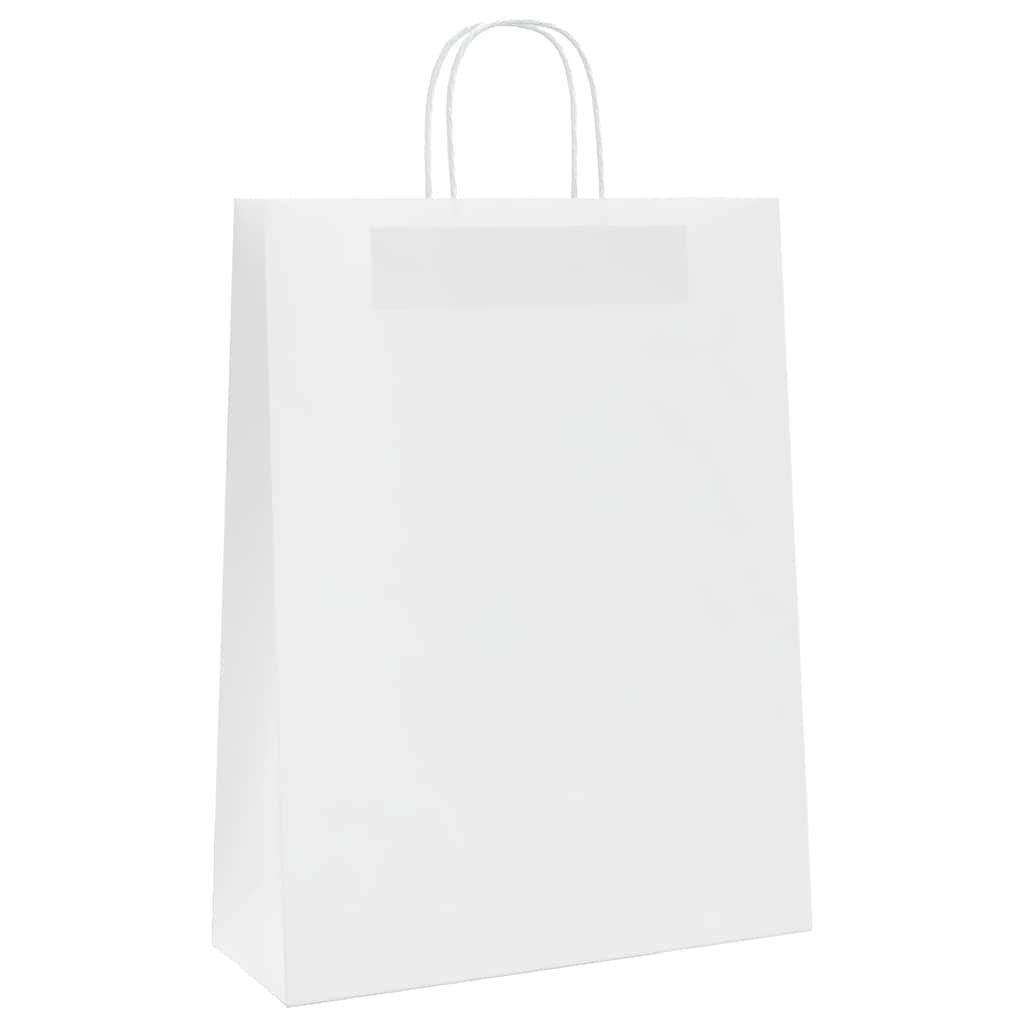 Papieren zakken 250 st met hengsels 32x12x42 cm wit is nu te koop bij PeponiXL, paradijselijk wonen!