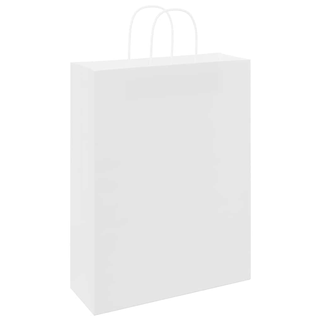 Papieren zakken 250 st met hengsels 32x12x42 cm wit is nu te koop bij PeponiXL, paradijselijk wonen!