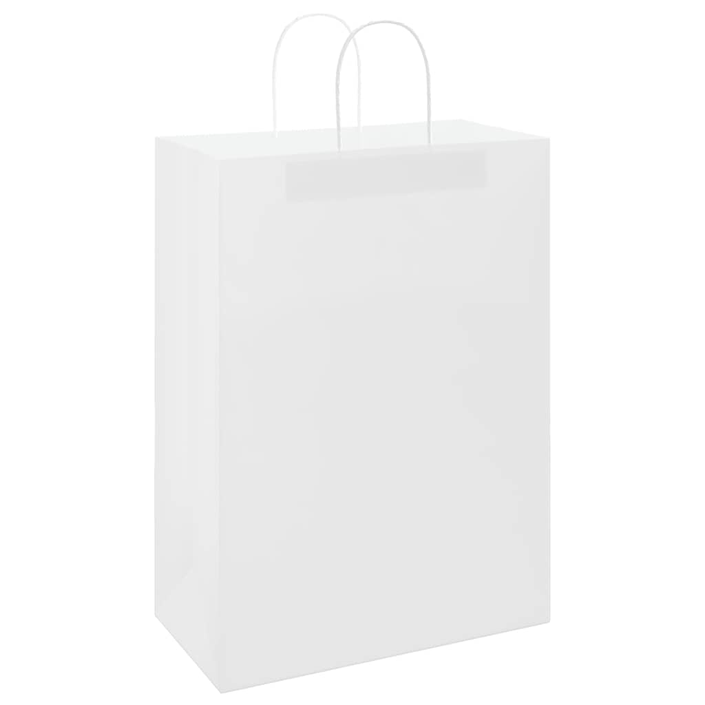 Papieren zakken 250 st met hengsels 32x17x44 cm wit is nu te koop bij PeponiXL, paradijselijk wonen!