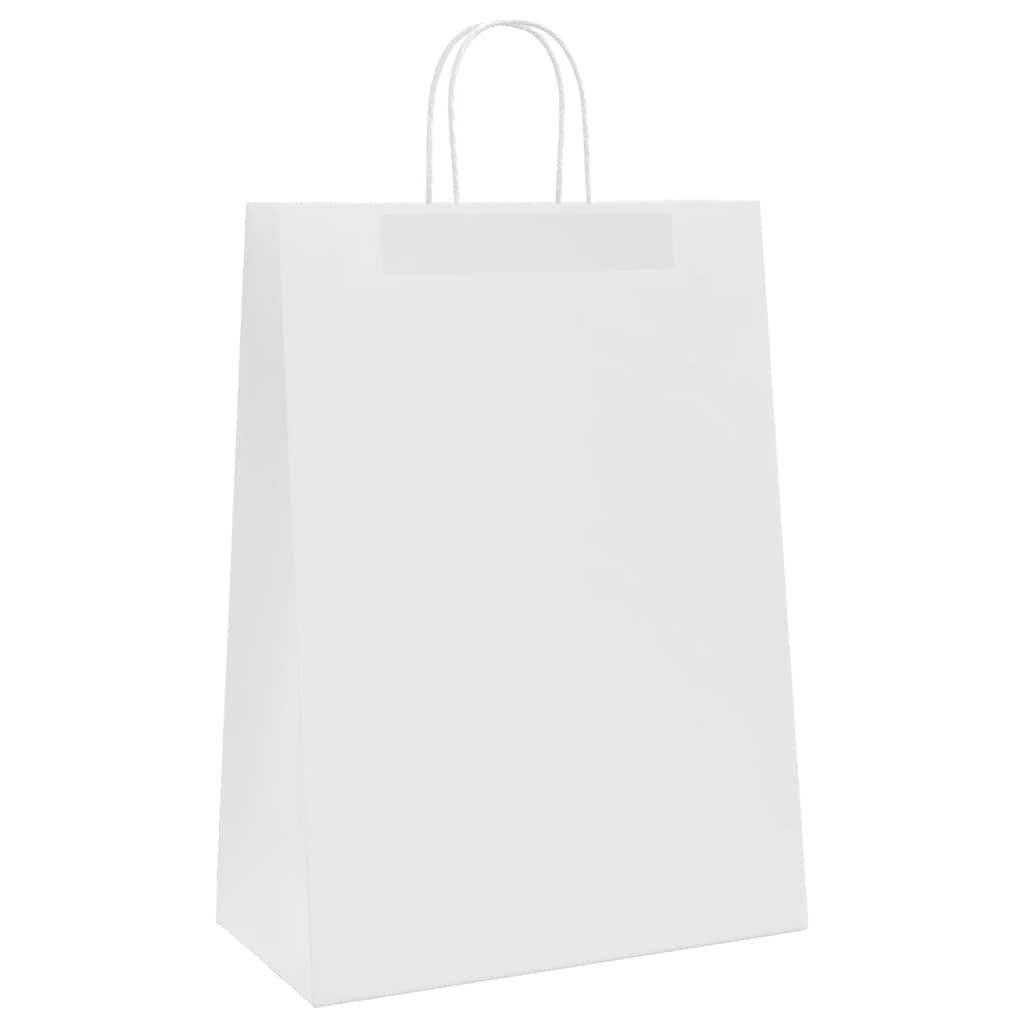 Papieren zakken 250 st met hengsels 32x17x44 cm wit is nu te koop bij PeponiXL, paradijselijk wonen!