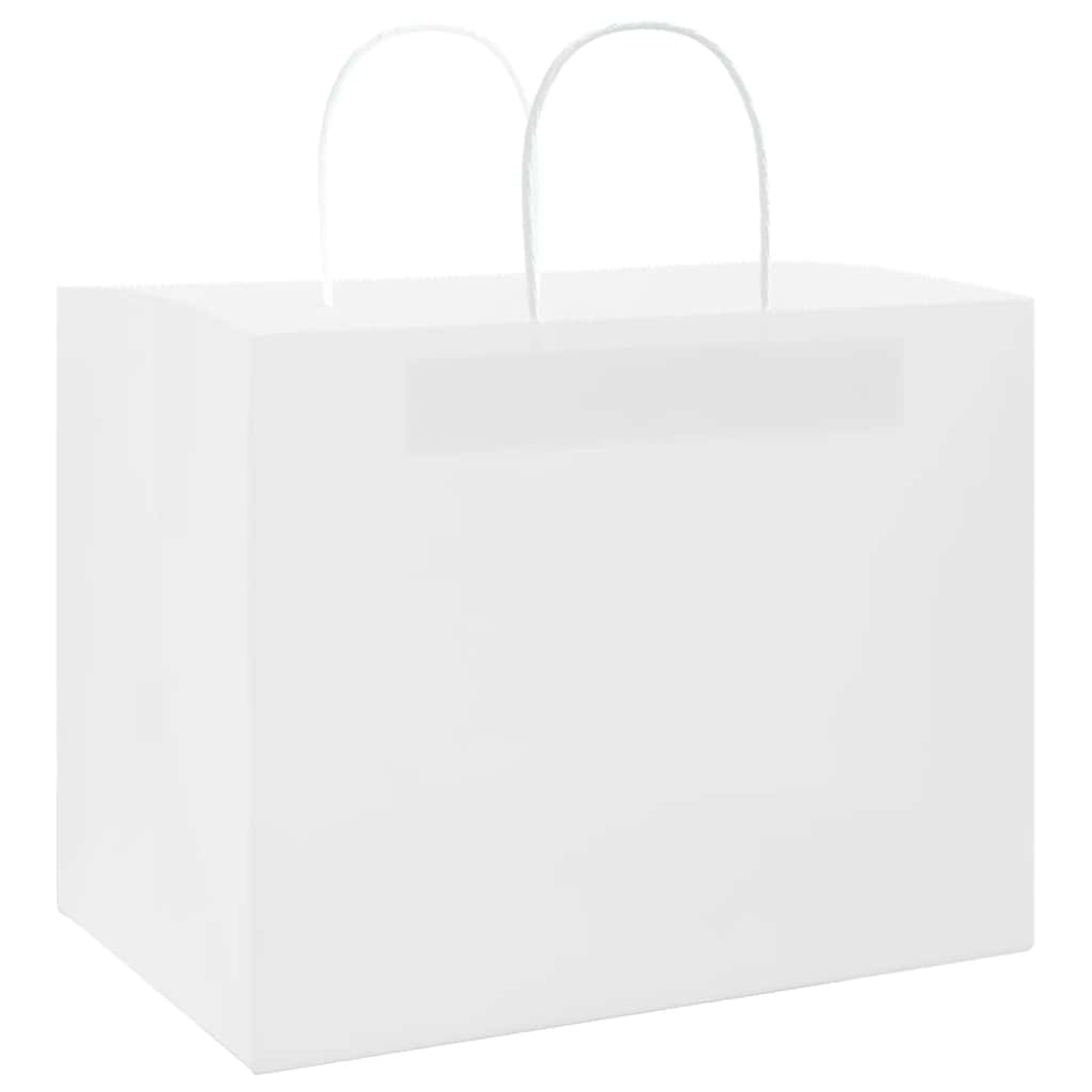 Papieren zakken 250 st met hengsels 32x22x24 cm wit is nu te koop bij PeponiXL, paradijselijk wonen!