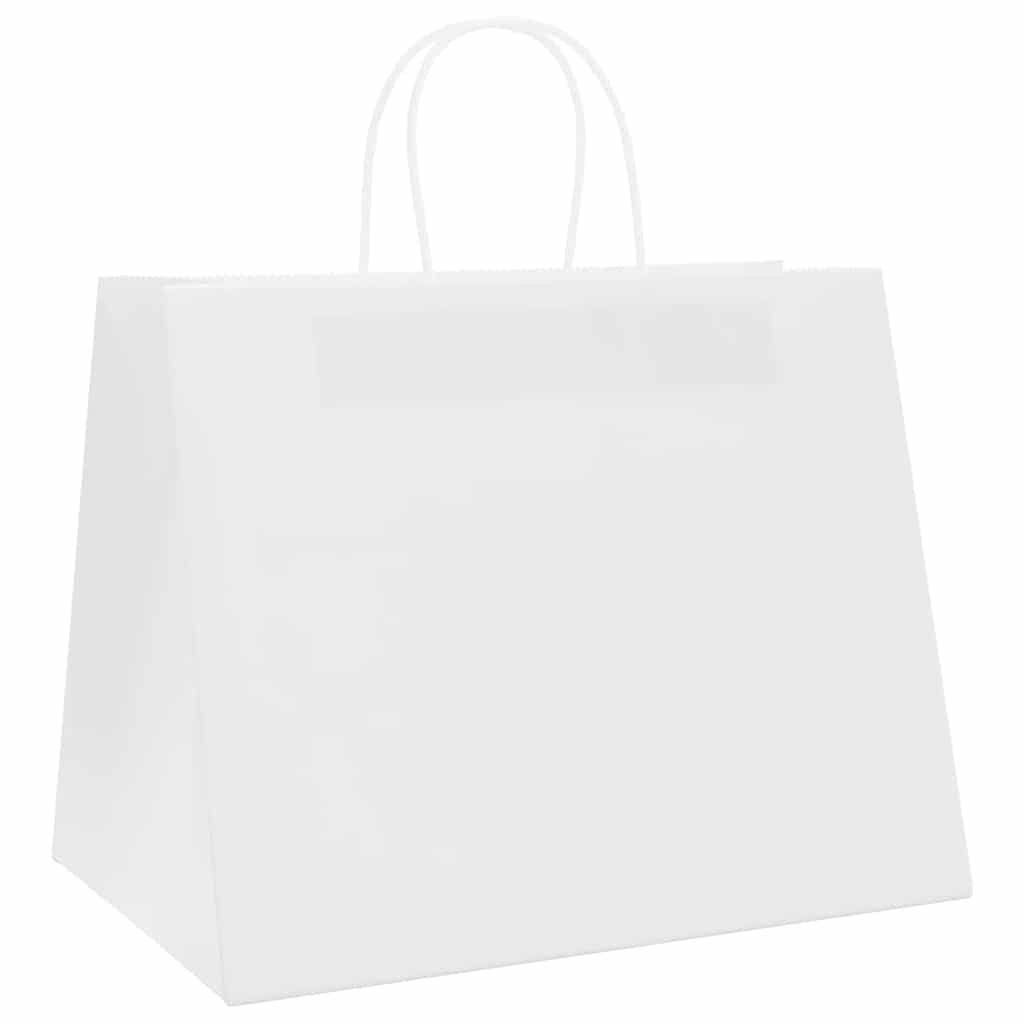 Papieren zakken 250 st met hengsels 32x22x24 cm wit is nu te koop bij PeponiXL, paradijselijk wonen!