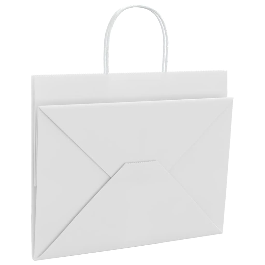 Papieren zakken 250 st met hengsels 32x22x24 cm wit is nu te koop bij PeponiXL, paradijselijk wonen!
