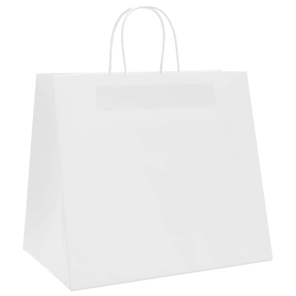 Papieren zakken 250 st met hengsels 32x22x28 cm wit is nu te koop bij PeponiXL, paradijselijk wonen!