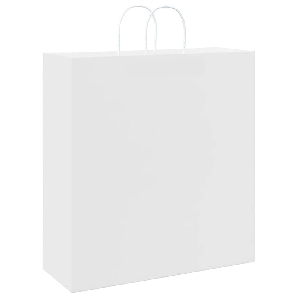Papieren zakken 250 st met hengsels 45x17x48 cm wit is nu te koop bij PeponiXL, paradijselijk wonen!