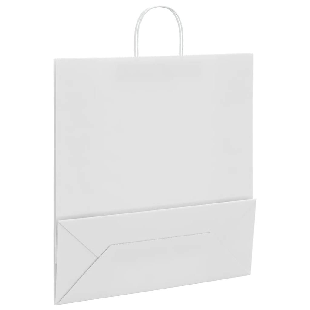 Papieren zakken 250 st met hengsels 45x17x48 cm wit is nu te koop bij PeponiXL, paradijselijk wonen!