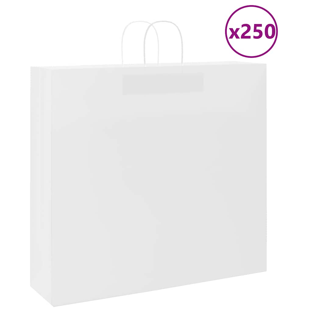 Papieren zakken 250 st met hengsels 54x15x49 cm wit is nu te koop bij PeponiXL, paradijselijk wonen!