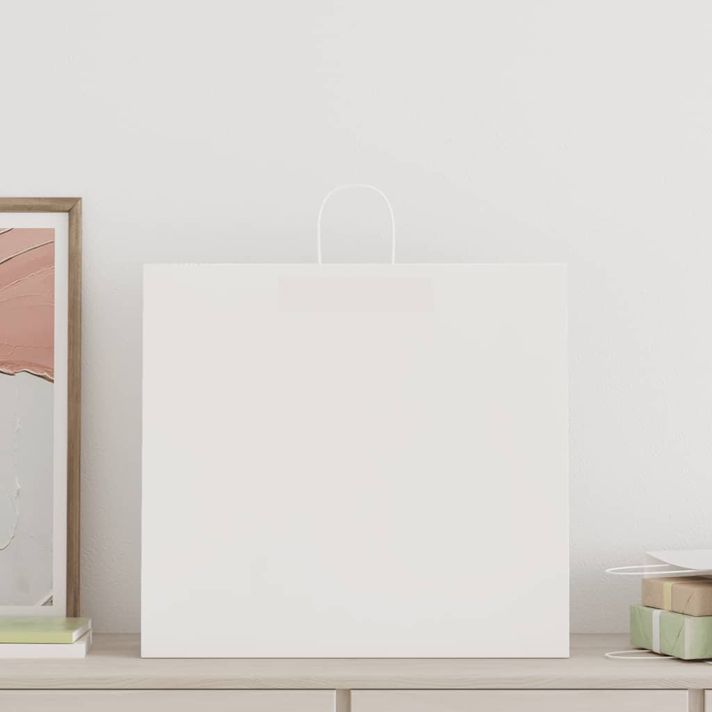 Papieren zakken 250 st met hengsels 54x15x49 cm wit is nu te koop bij PeponiXL, paradijselijk wonen!