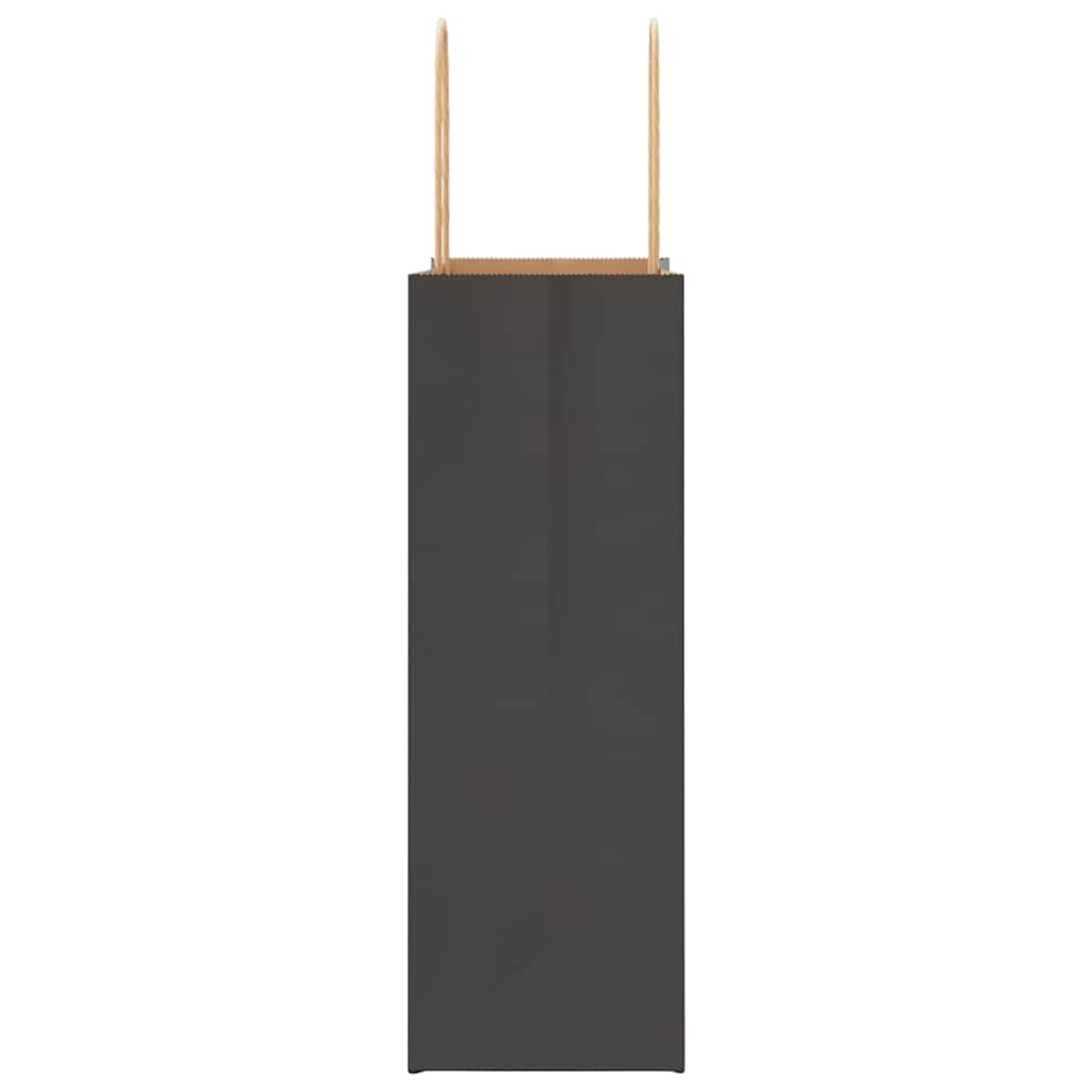 Papieren zakken 250 st met hengsels 21x11x31 cm zwart is nu te koop bij PeponiXL, paradijselijk wonen!