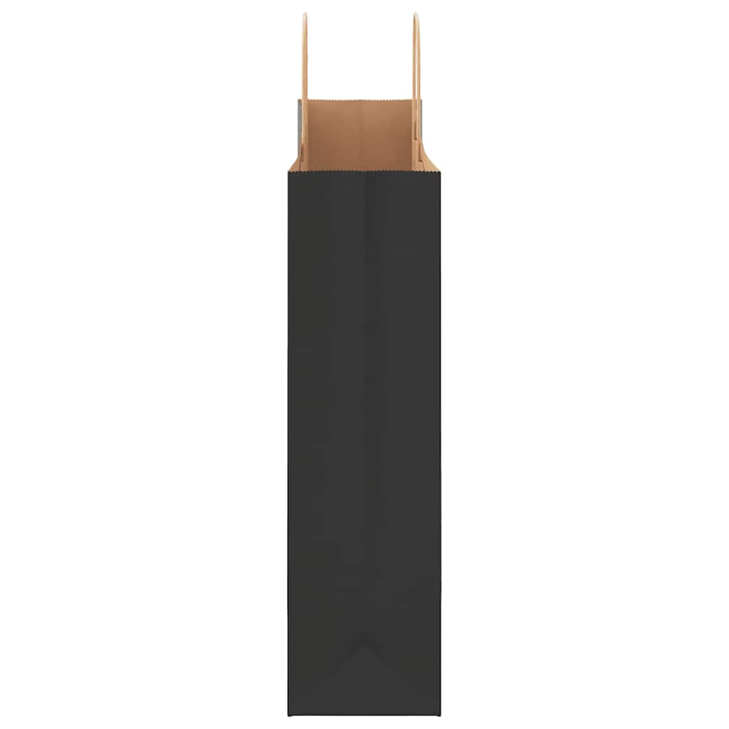 Papieren zakken 250 st met hengsels 32x12x42 cm zwart is nu te koop bij PeponiXL, paradijselijk wonen!