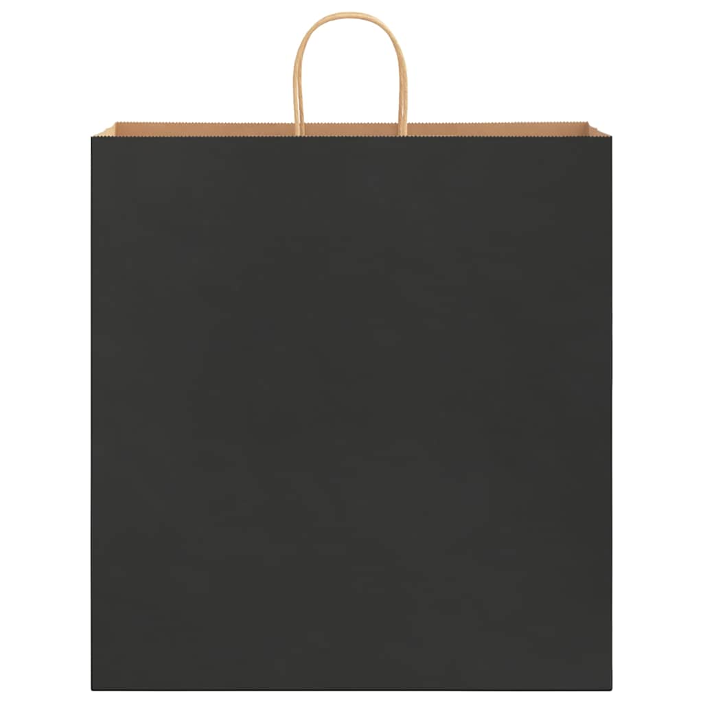 Papieren zakken 250 st met hengsels 45x17x48 cm zwart is nu te koop bij PeponiXL, paradijselijk wonen!