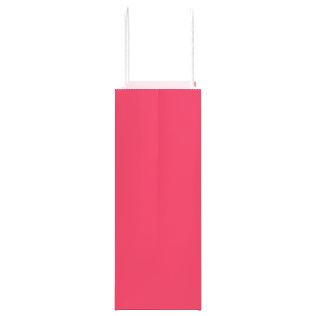 Papieren zakjes 50 st met hengsels 21x11x28 cm roze is nu te koop bij PeponiXL, paradijselijk wonen!