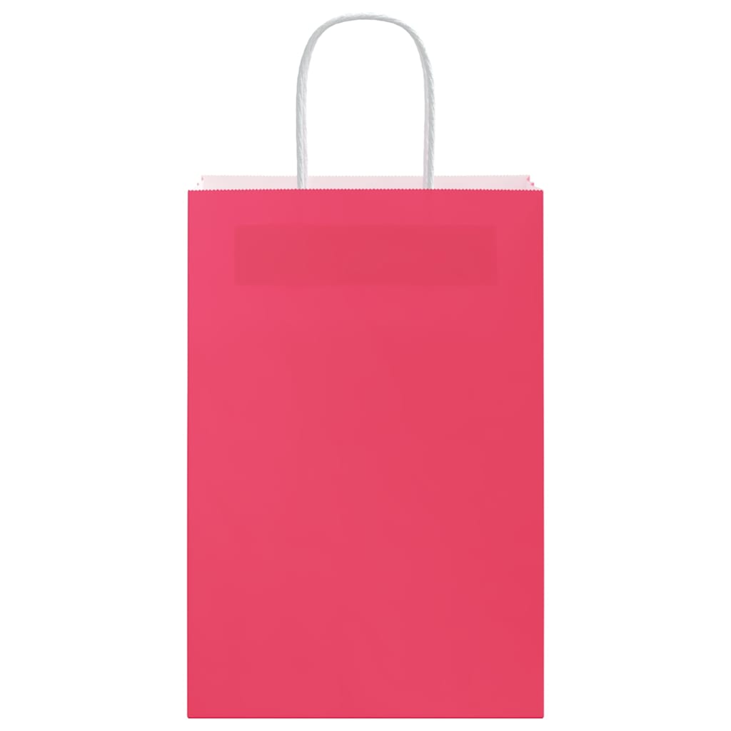 Papieren zakjes 50 st met hengsels 21x11x31 cm roze is nu te koop bij PeponiXL, paradijselijk wonen!