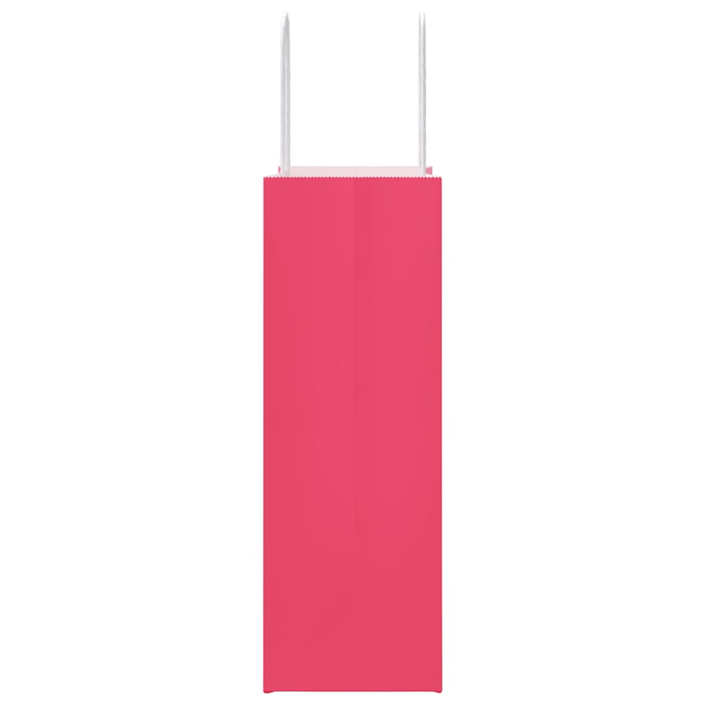 Papieren zakjes 50 st met hengsels 21x11x31 cm roze is nu te koop bij PeponiXL, paradijselijk wonen!