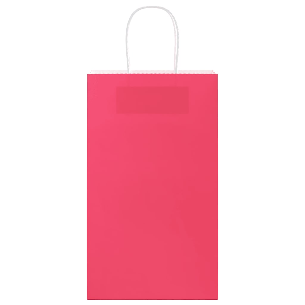 Papieren zakken 50 st met hengsels 21x11x36 cm roze is nu te koop bij PeponiXL, paradijselijk wonen!