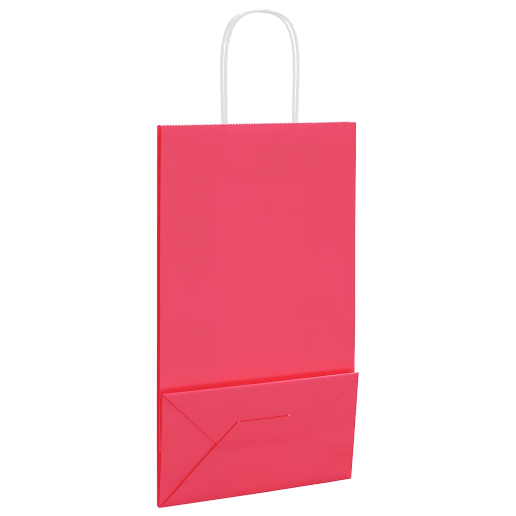 Papieren zakken 50 st met hengsels 21x11x36 cm roze is nu te koop bij PeponiXL, paradijselijk wonen!