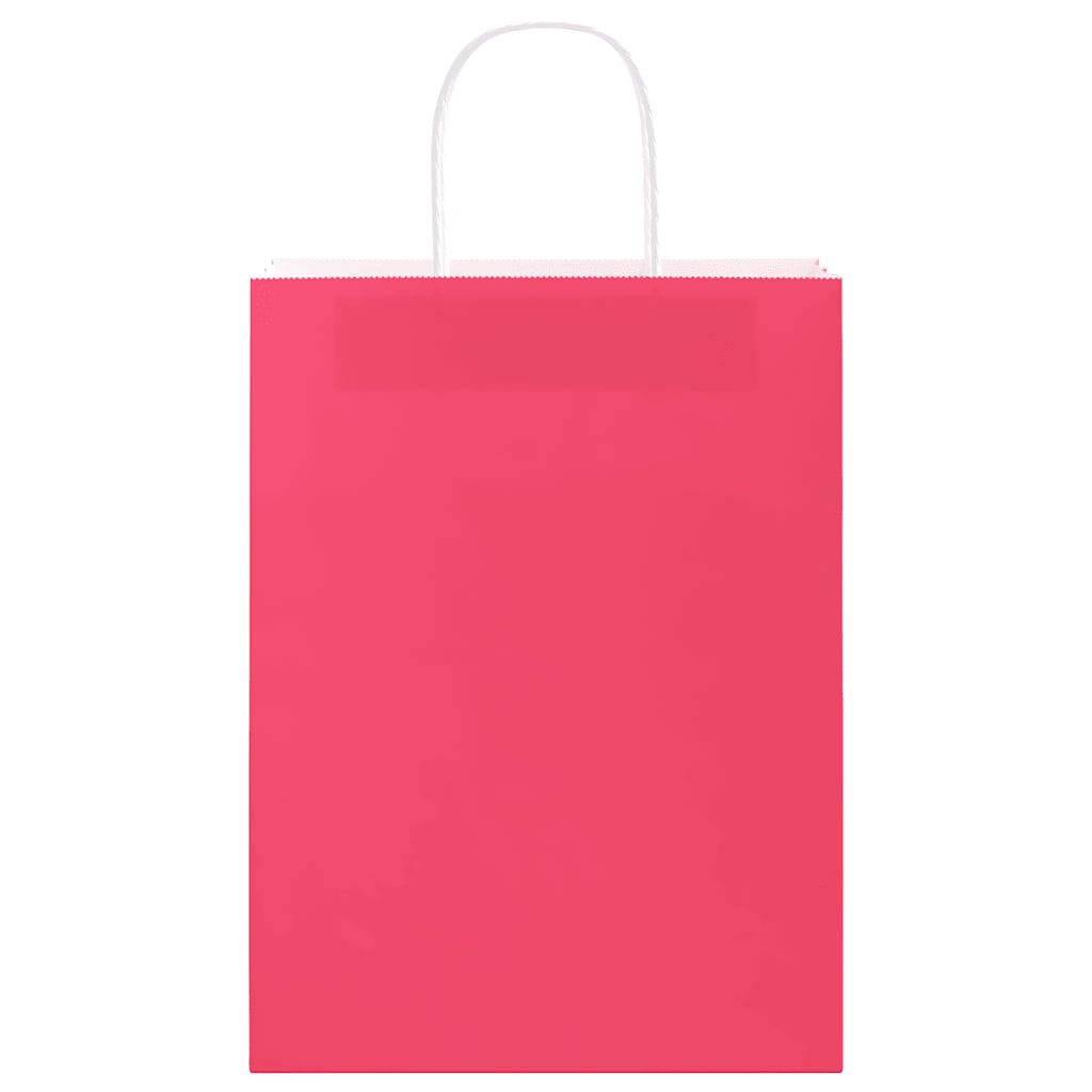 Papieren zakken 50 st met hengsels 26x12x35 cm roze is nu te koop bij PeponiXL, paradijselijk wonen!