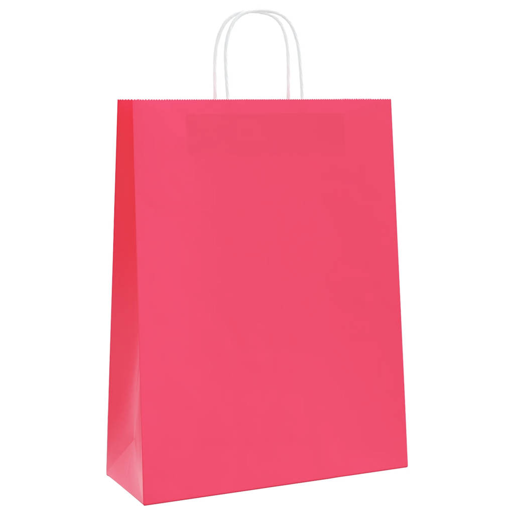 Papieren zakken 50 st met hengsels 32x12x42 cm roze is nu te koop bij PeponiXL, paradijselijk wonen!