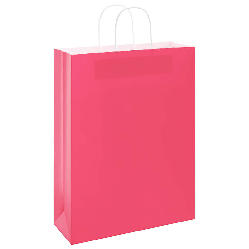 Papieren zakken 50 st met hengsels 32x12x42 cm roze is nu te koop bij PeponiXL, paradijselijk wonen!