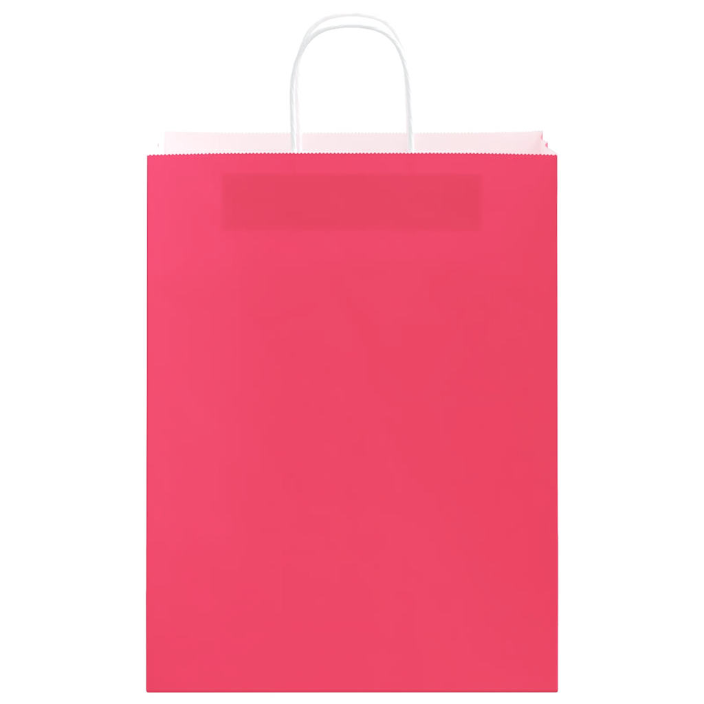 Papieren zakken 50 st met hengsels 32x12x42 cm roze is nu te koop bij PeponiXL, paradijselijk wonen!